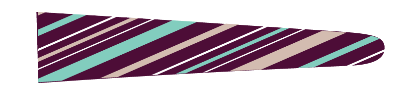 Stripes (Bordeaux & Teal) - Sides Eyewear Changeable Temples